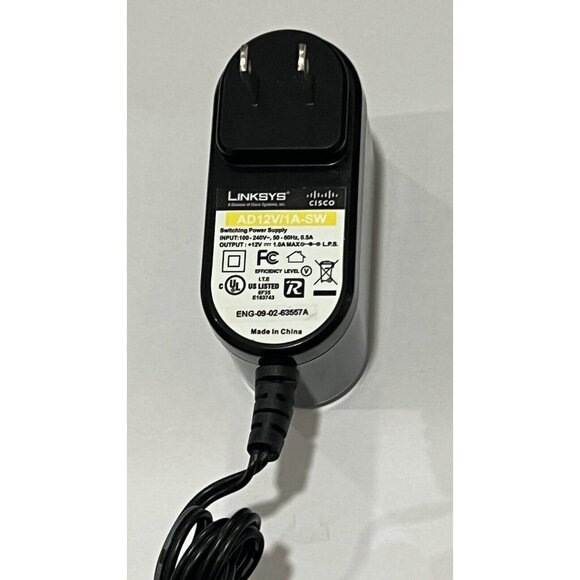 Linksys Cisco Router Modem AD12V/1A-SW Power Supply Adapter 100V 240V 50-60 Hz - Picture 2 of 5
